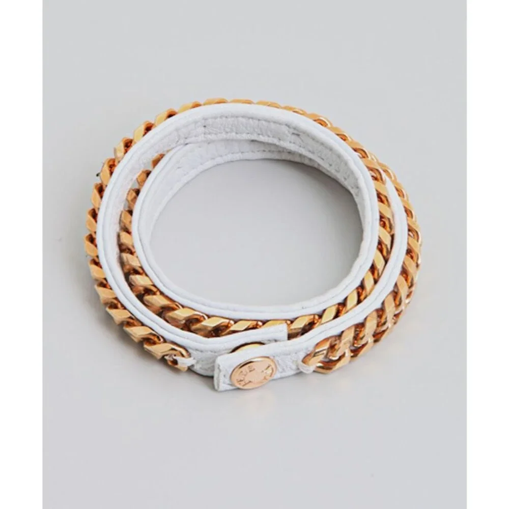 Vita Fede Leather & Chain Monaco Double Wrap Bracelet